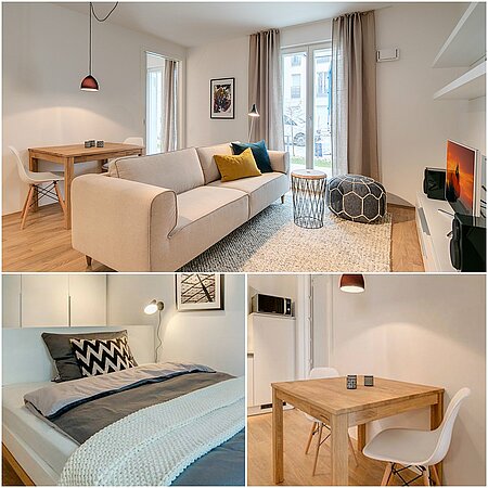 ID 8432: Like-new high-quality equipped 1.5-room apartment in prime location in Munich-Bogenhausen