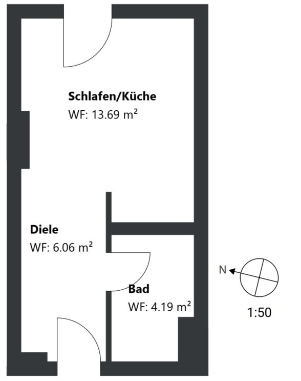 Apartment with 1 room | München-Ramersdorf | 70474 | nicht maßstabsgetreu