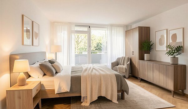 Apartment with 3.5 room | München-Bogenhausen | 703051 | Schlafen - (KI generiert)