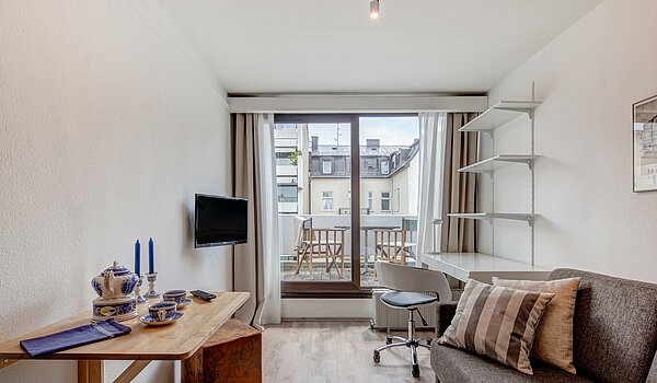 Apartment with 1 room | München-Maxvorstadt | 70448 | Große Fensterfront