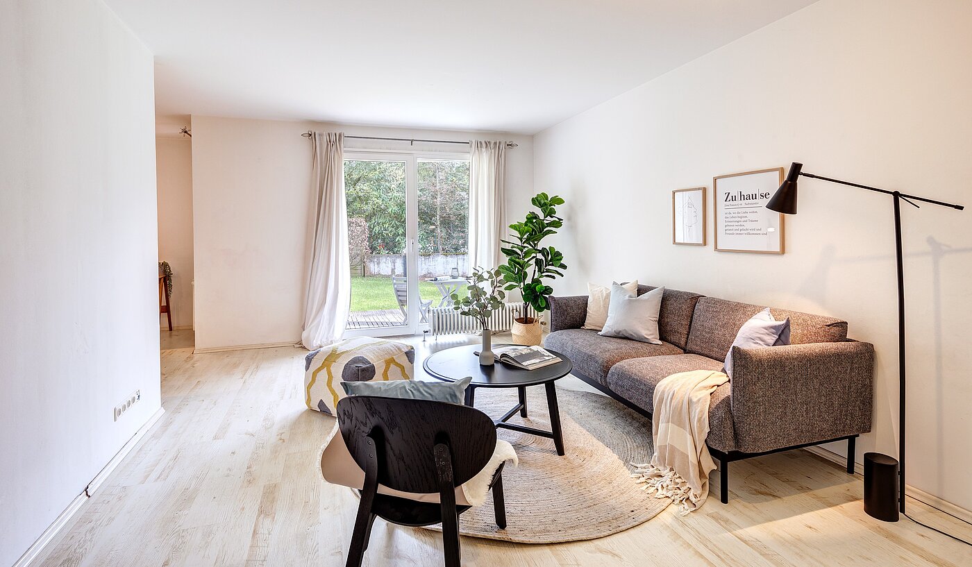 Ground floor apartment with 2.5 room | München-Harlaching | 70018 | Helles Wohnzimmer...