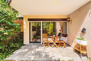 Thalkirchen: Chic 1.5-room garden apartment - available