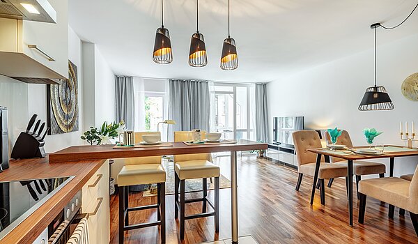 Apartment with 2 room | München-Schwabing | 70434 | ...und Frühstückstheke...