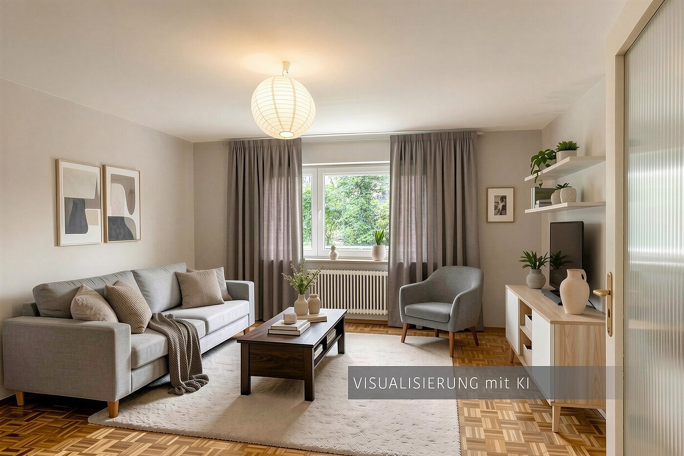Raised Ground Floor with 2.5 room | München-Schwabing | 70441 | Visualisierung mit KI