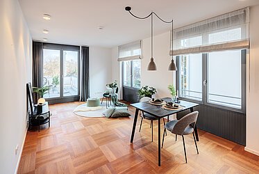Schwabing: Exclusive 2-room apartment with large roof-terrace