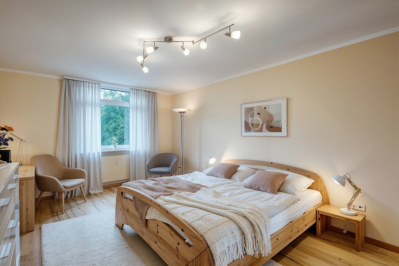 Apartment with 4 room | München-Aubing | 70276 | Schlafzimmer I (KI-generierte Inhalte)