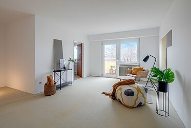 Oberföhring: quiet 2-room apartment with large west-balcony