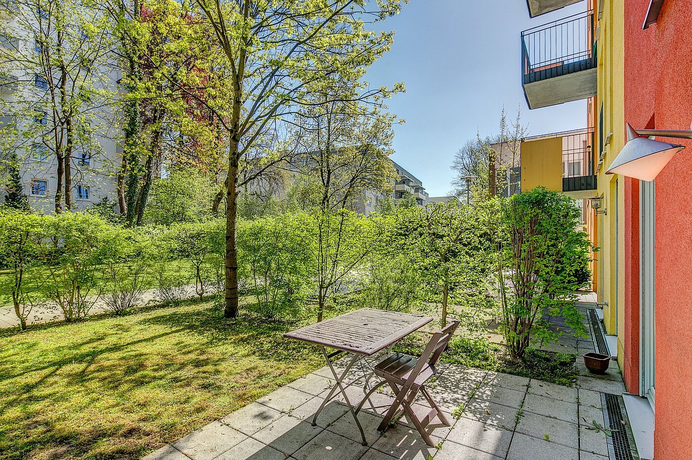 Ground floor apartment with 1.5 room | München-Ramersdorf | 2004ML6 | Ost-Terrasse mit Garten