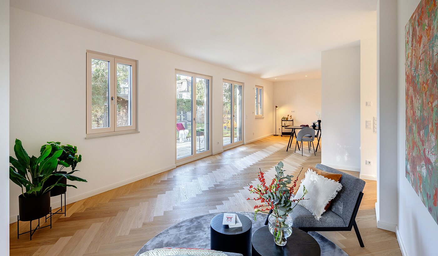 Terrassenwohnung with 3 room | München-Harlaching | 70371 | Lichtdurchflutet
