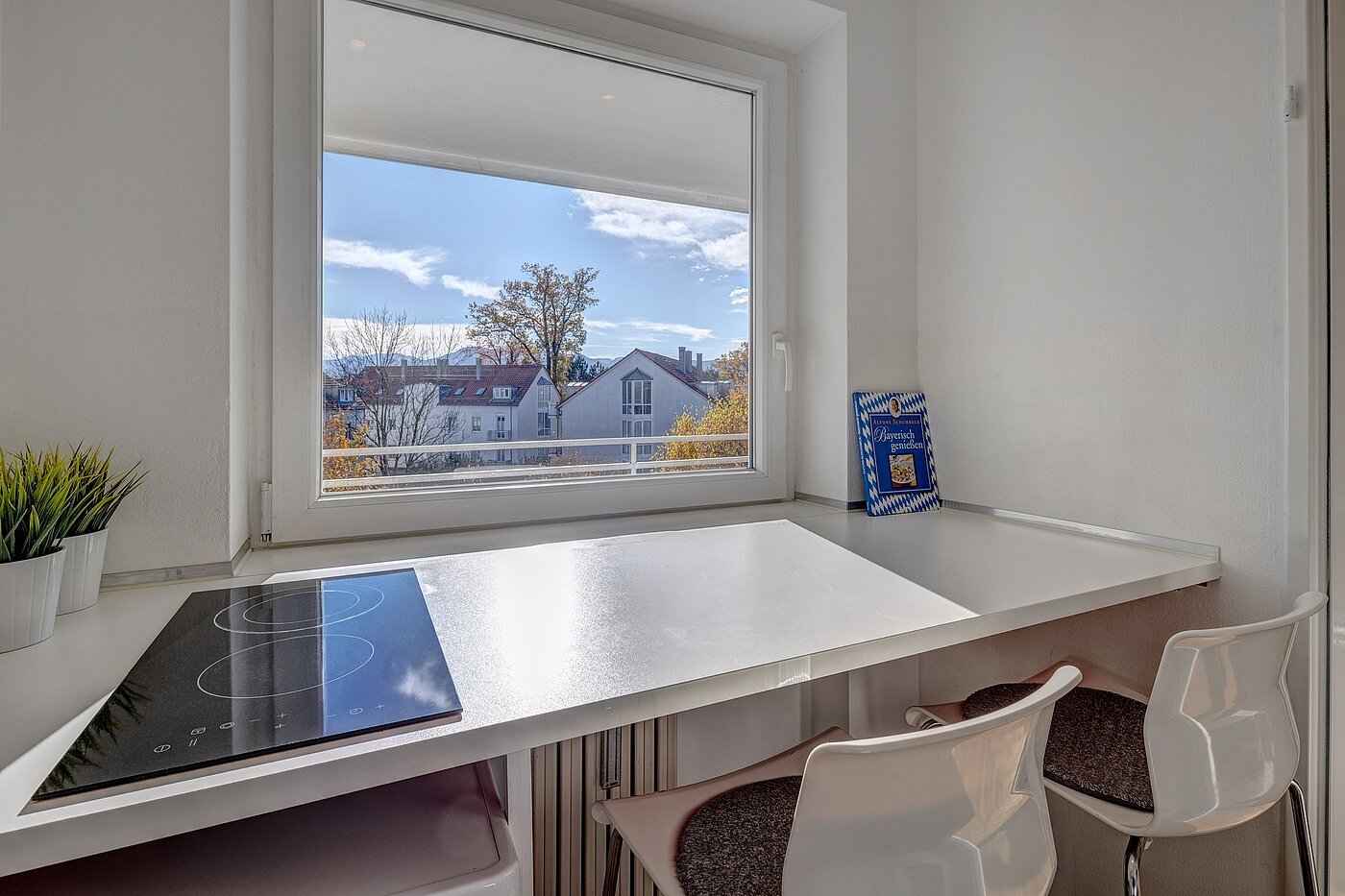 Apartment with 1 room | Rosenheim | 2109ML8 | Kochen mit Blick auf die Alpen
