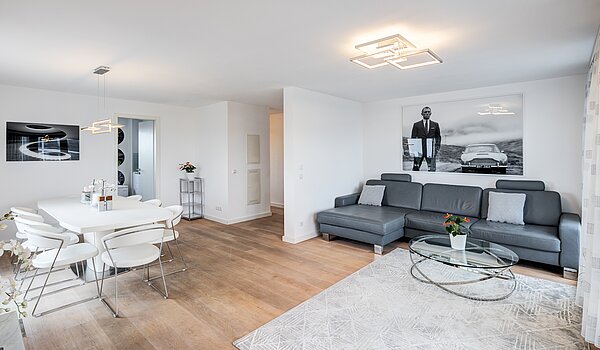 Penthouse with 3 room | München-Riem | 70468 | Wohnzimmer mit Küche