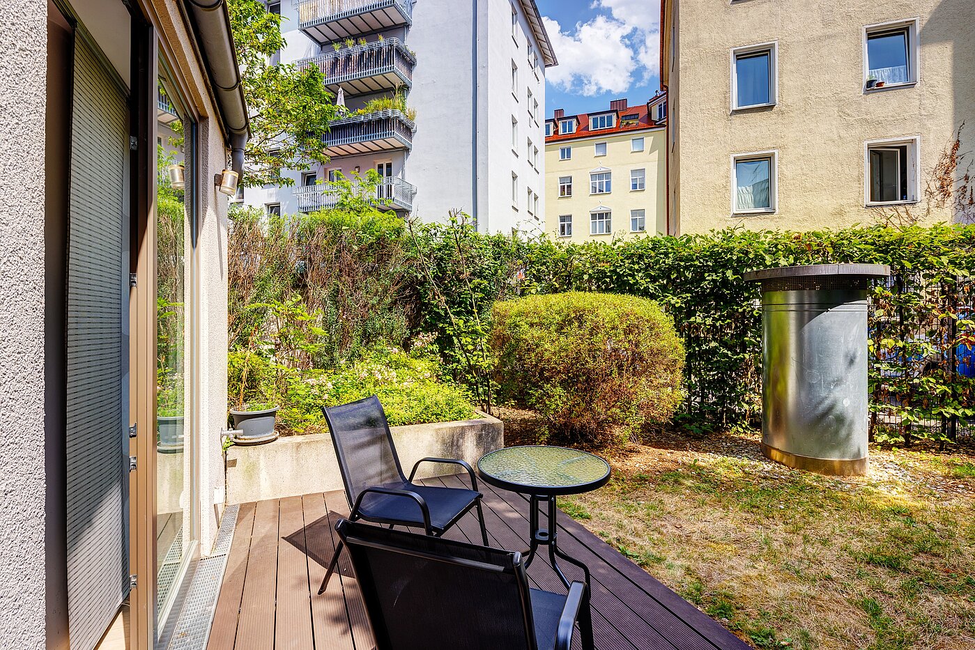 Apartment with 2 room | München-Au | 70108 | Terrasse mit Süd-Ausrichtung