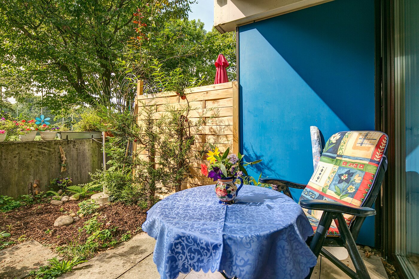 Apartment with 1 room | München-Laim | 70131 | Terrasse mit kleinem Garten...