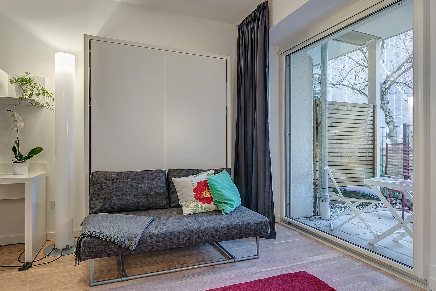 Ground floor apartment with 1 room | München-Bogenhausen | 2301ML3 | Praktisch verstecktes Wandklappbett