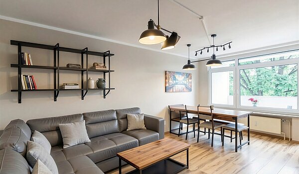 Apartment with 4 room | München-Aubing | 70276 | KI-generiertes Möblierungsbeispiel