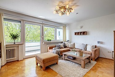 Ramersdorf: Attractive, vacant 2-room apartment with south-facing
balcony