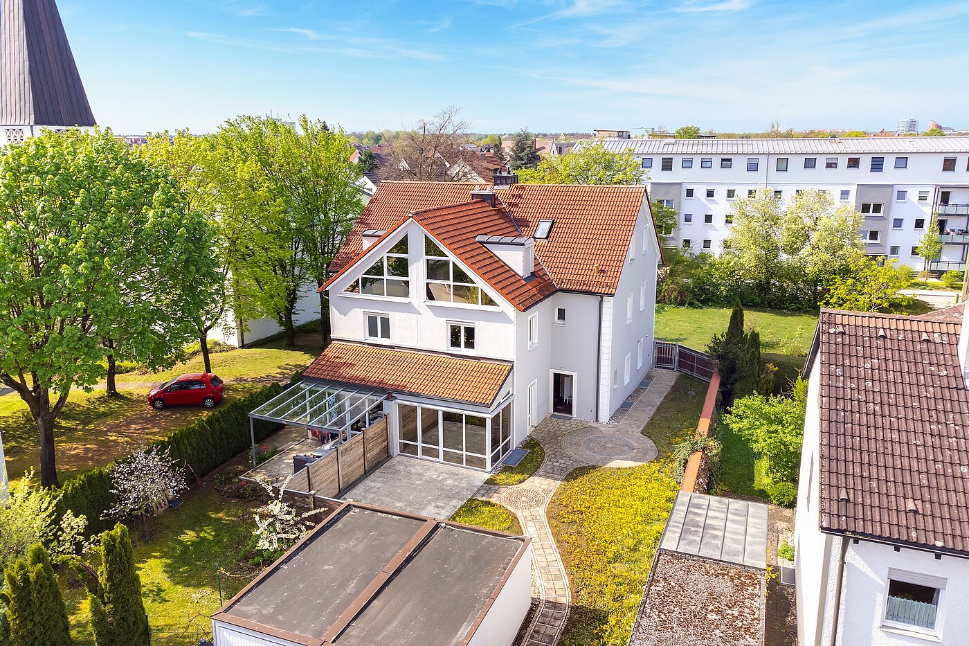 Semi-detached House with 6.5 room | Unterschleißheim | 70122 | Vogelperspektive