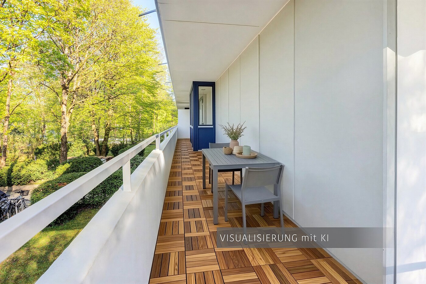 Apartment with 3.5 room | München-Bogenhausen | 703052 | Schattiger Nordbalkon ( Visualisierung mit KI )