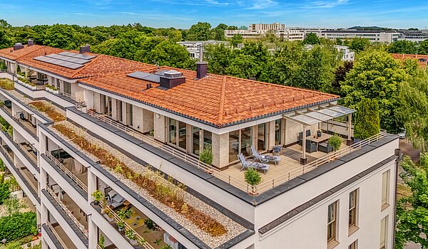 Penthouse with 3.5 room | München-Oberföhring | 70237 | Luftaufnahme