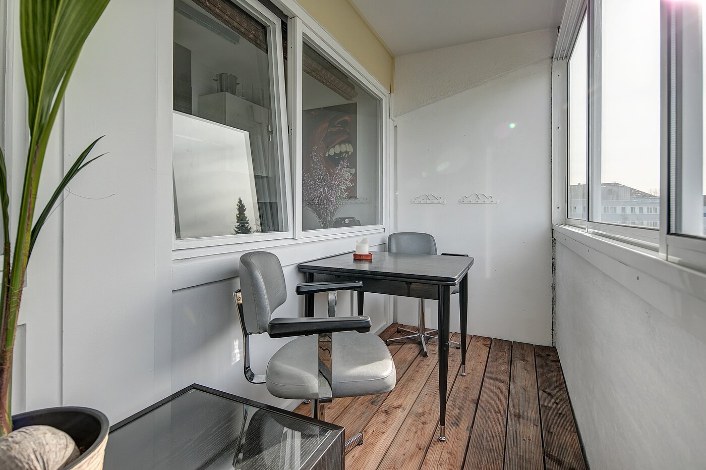 Apartment with 1.5 room | München-Obergiesing | 70136 | ...Zugang zum verglasten Balkon