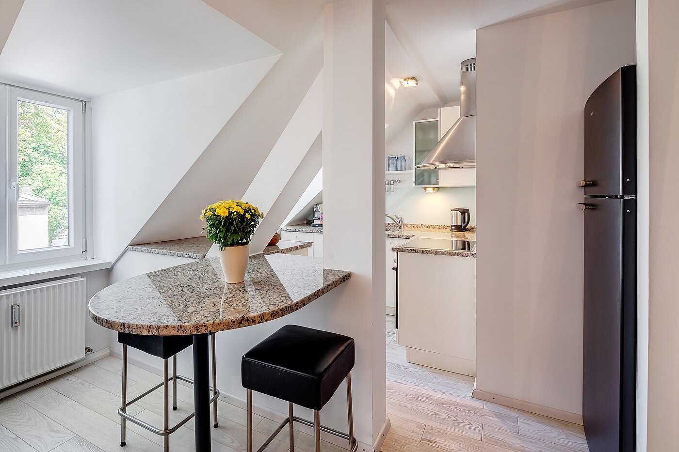 Apartment with 2 room | München-Isarvorstadt | 70089 | Essecke mit Küchentresen