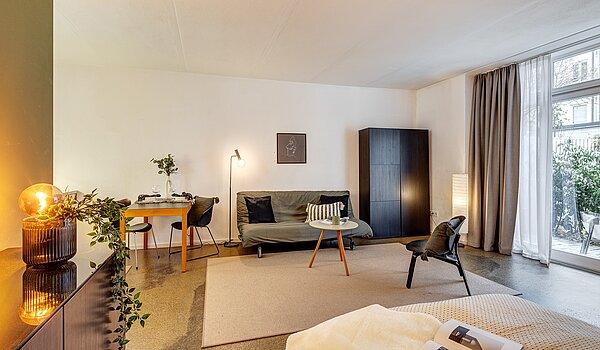 Loft apartment with 1 room | München-Isarvorstadt | 2211ML7 | Strukturierte Aufteilung: Wohnen, Schlafen und...
