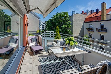 Schwabing: For sun worshippers - apartment with roof terrace