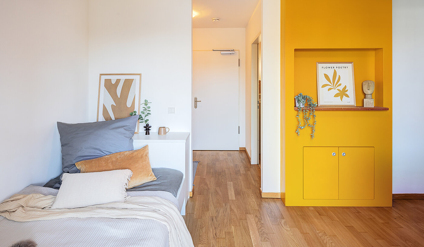 Apartment with 1 room | München-Ramersdorf | 70415 | Wohn- und Schlafzimmer