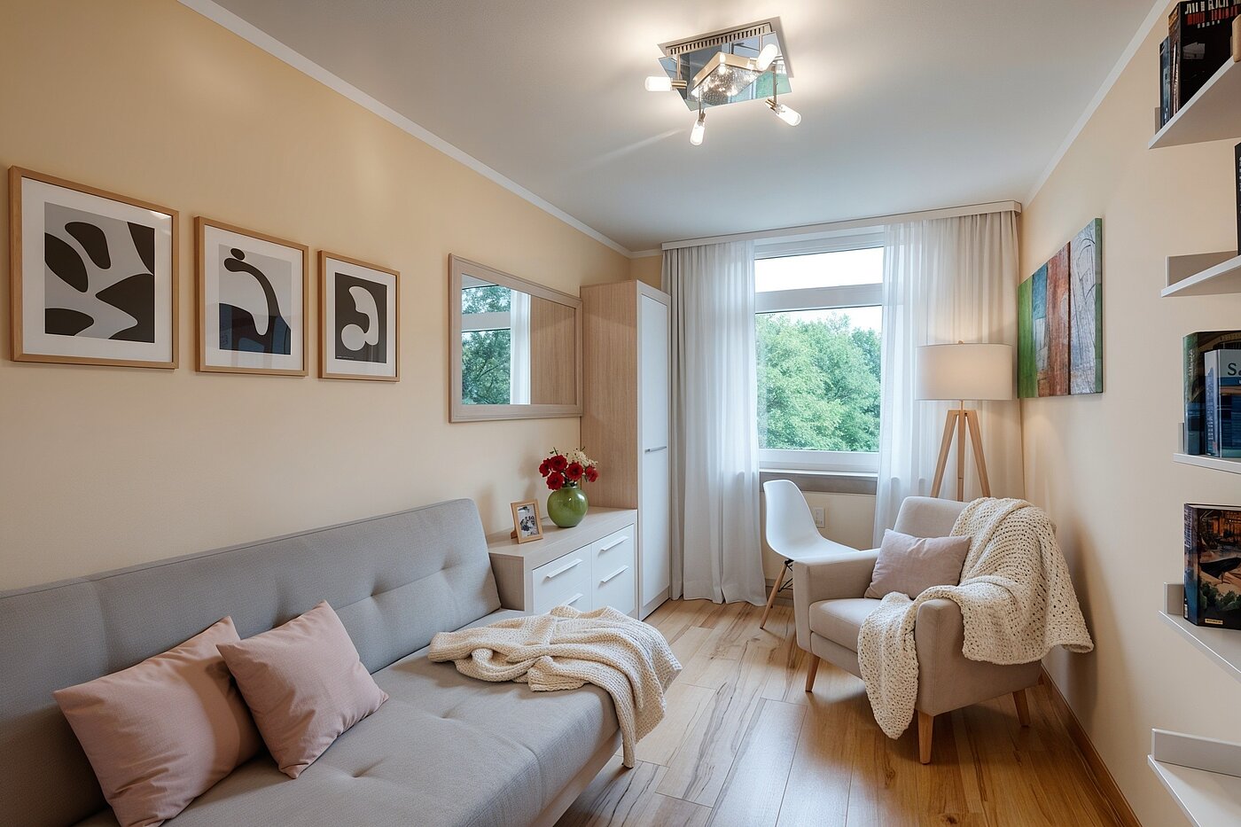 Apartment with 4 room | München-Aubing | 70276 | Schlafzimmer II (KI-generierte Inhalte)