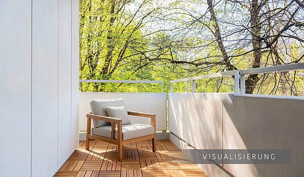 Apartment with 3.5 room | München-Bogenhausen | 703052 | Sonniger Westbalkon (Visualisierung)