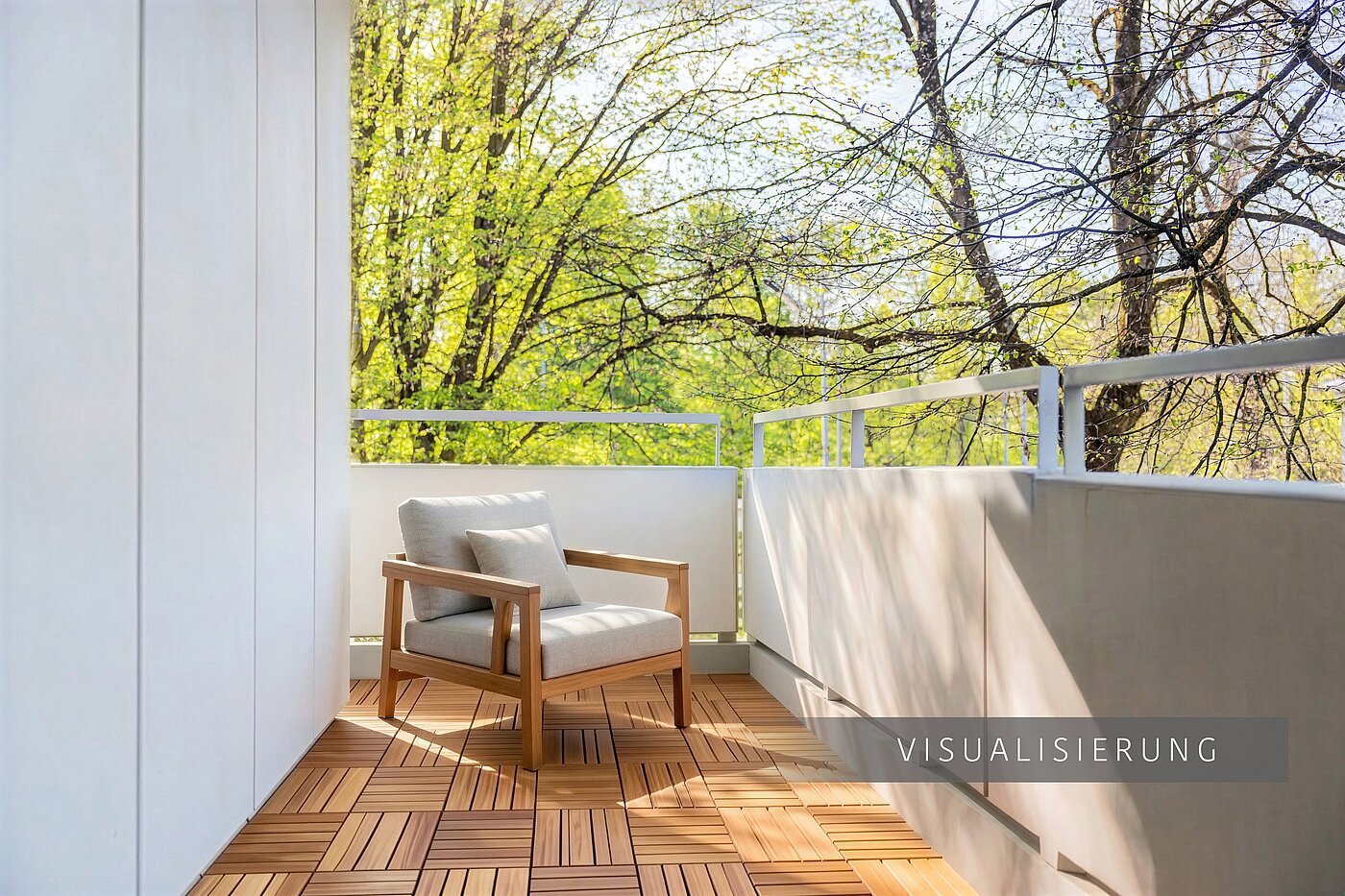 Apartment with 3.5 room | München-Bogenhausen | 703052 | Sonniger Westbalkon (Visualisierung)