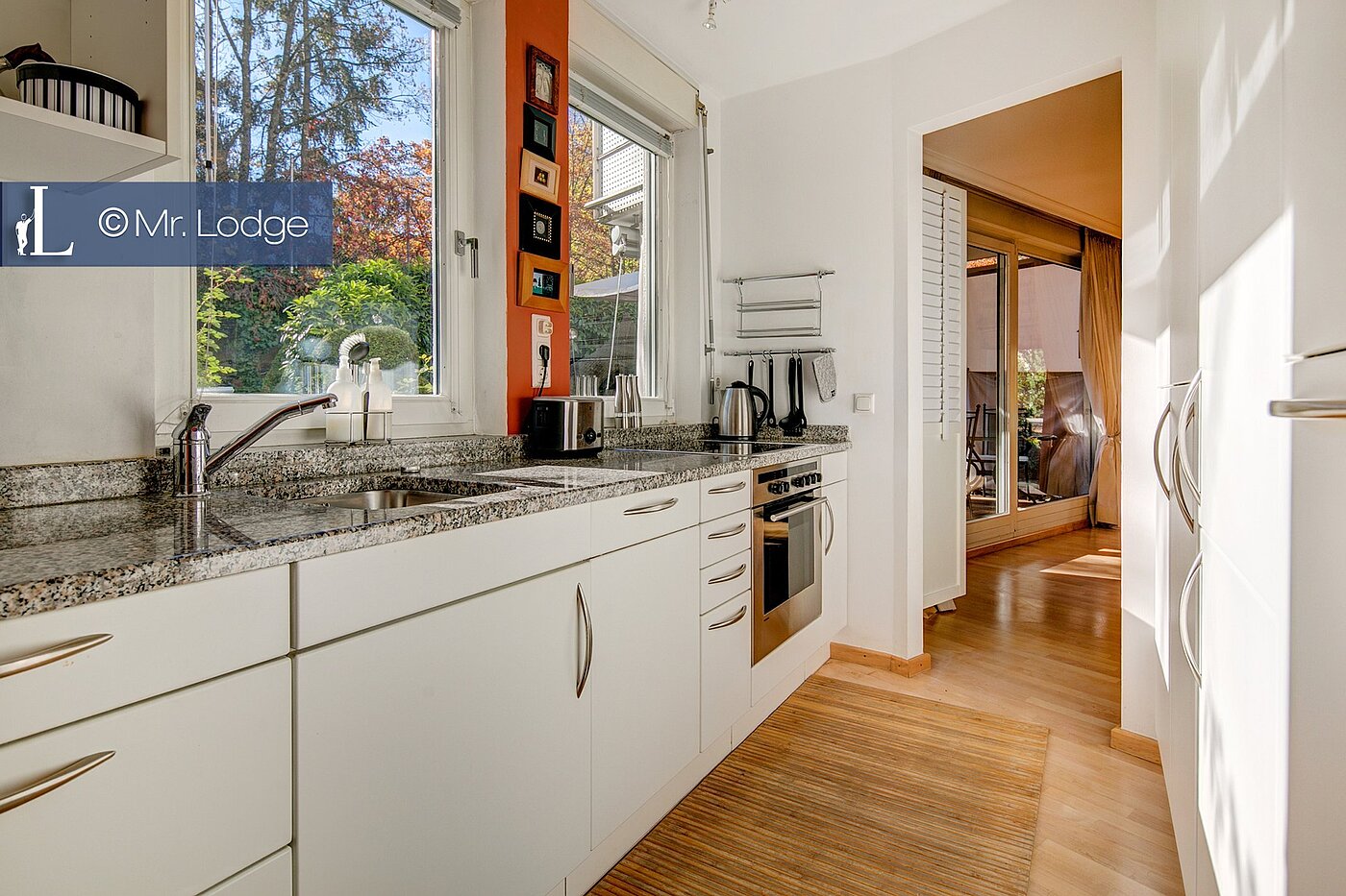 Apartment with 2 room | München-Schwabing | 1605ML1 | Küche mit Gartenblick