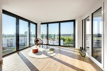 Obersendling: Exclusive 3-room apartment in Alpenglühen - available