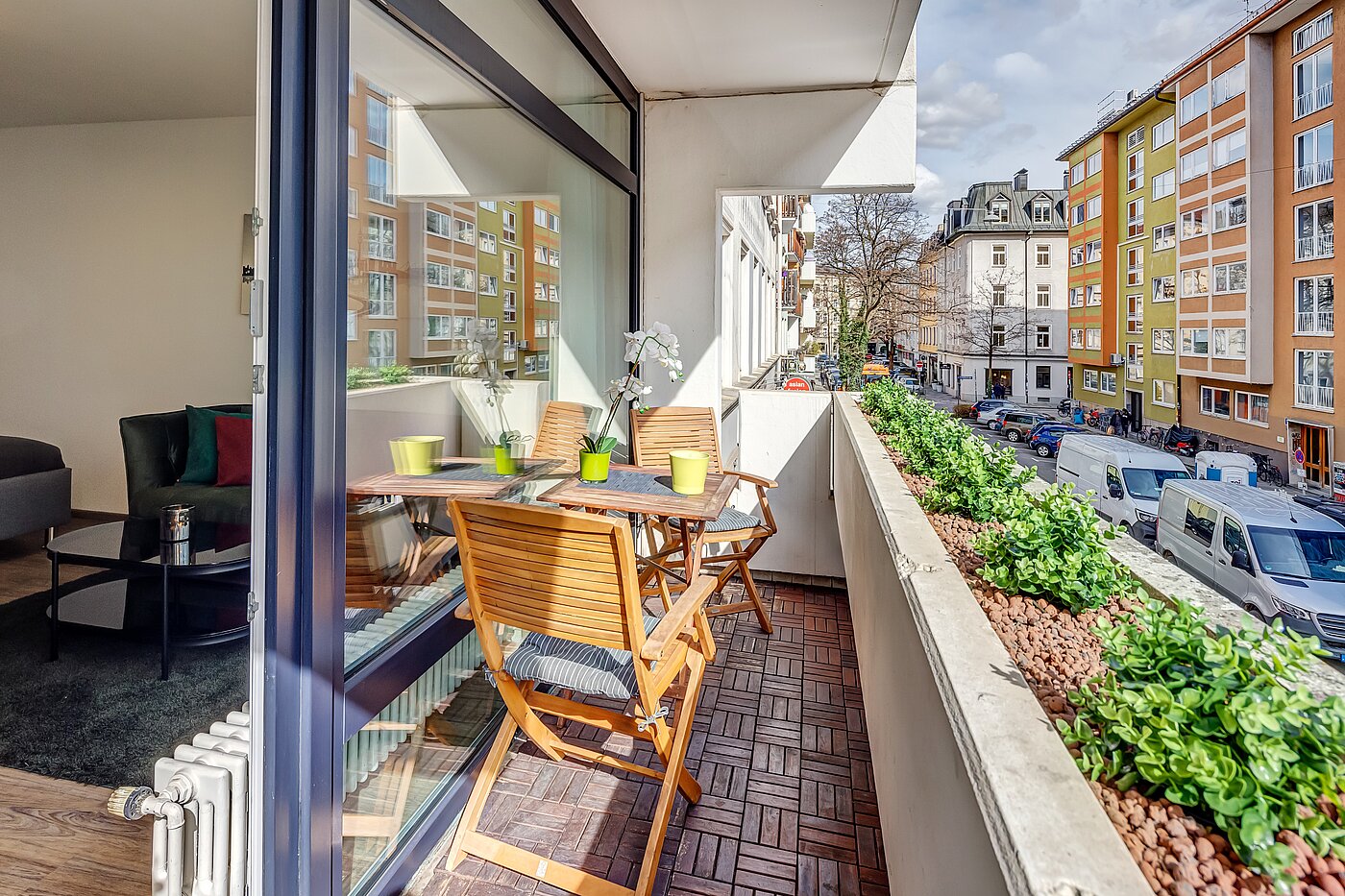 Apartment with 1 room | München-Ludwigsvorstadt | 70176 | Balkon mit Südost Ausrichtung