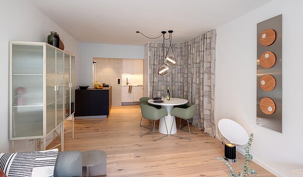 Apartment with 2 room | München-Isarvorstadt | 70459 | Offener Essbereich