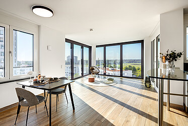 Obersendling: Exclusive 3-room apartment in Alpenglühen - available