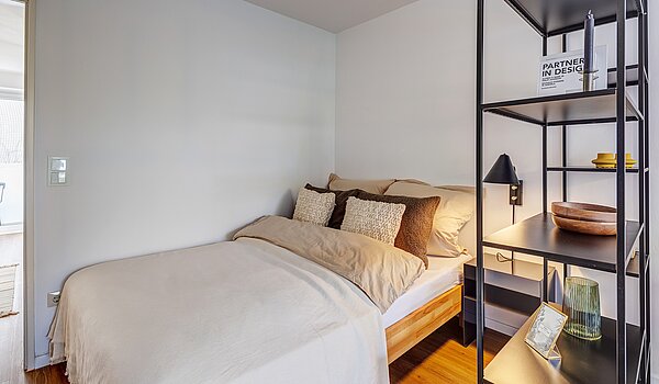 Apartment with 1 room | München-Maxvorstadt | 700022 | Schlafbereich mit Doppelbett
