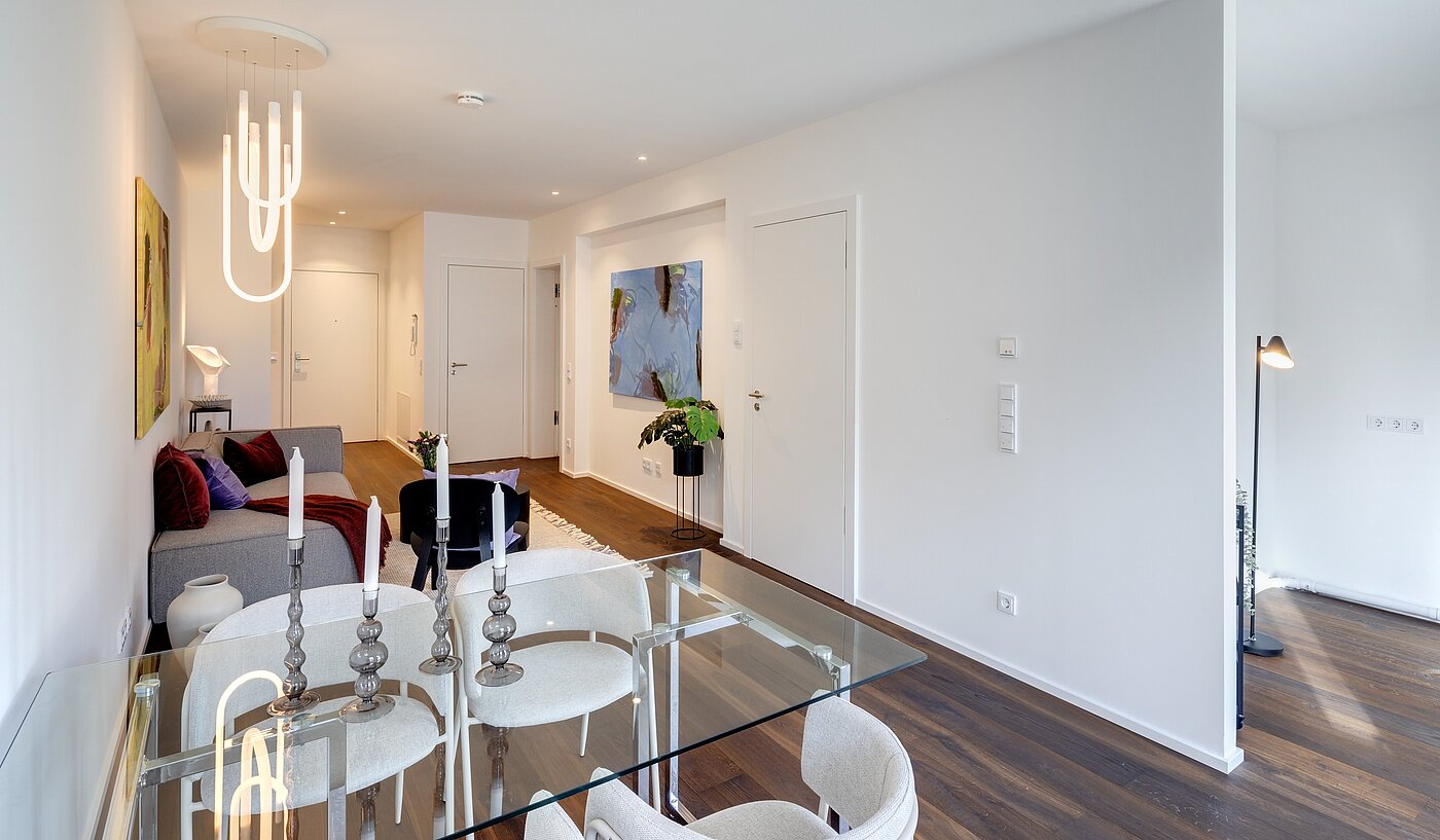 Terrassenwohnung with 2 room | München-Harlaching | 70372 | Einladender Essplatz