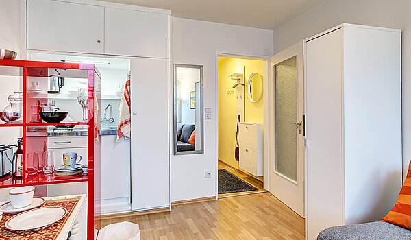 Apartment with 1 room | München-Ludwigsvorstadt | 70469 | Blick zur Diele...