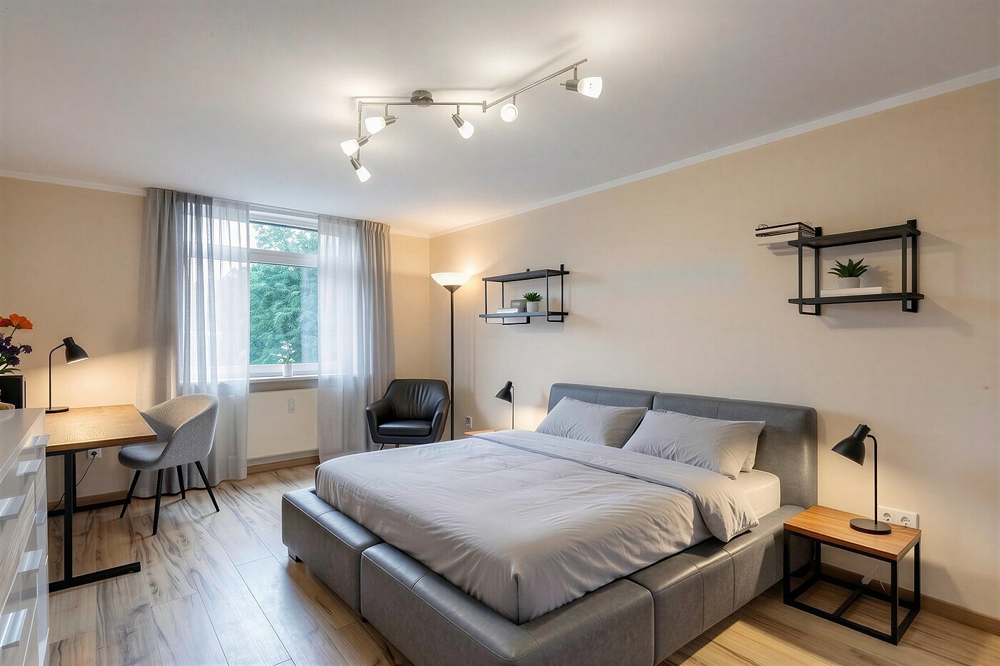Apartment with 4 room | München-Aubing | 70276 | KI-generiertes Möblierungsbeispiel