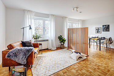 Schwabing: Sunny 1-room apartment – quiet yet central