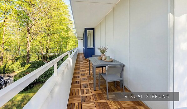 Apartment with 3.5 room | München-Bogenhausen | 703052 | Schattiger Nordbalkon (Visualisierung)