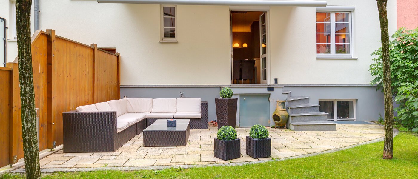 apartment with garden 	 München Schwabing-West (rund um den Bonner Platz) 01 terrace 10060