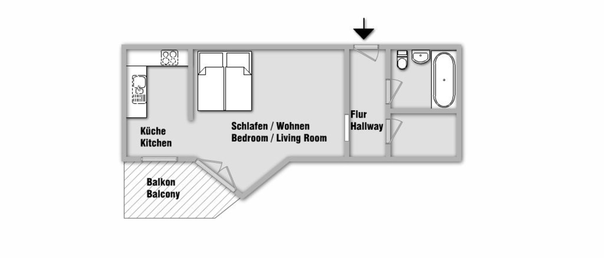 apartment München Maxvorstadt - Universitätsviertel 01 floor plan 10343