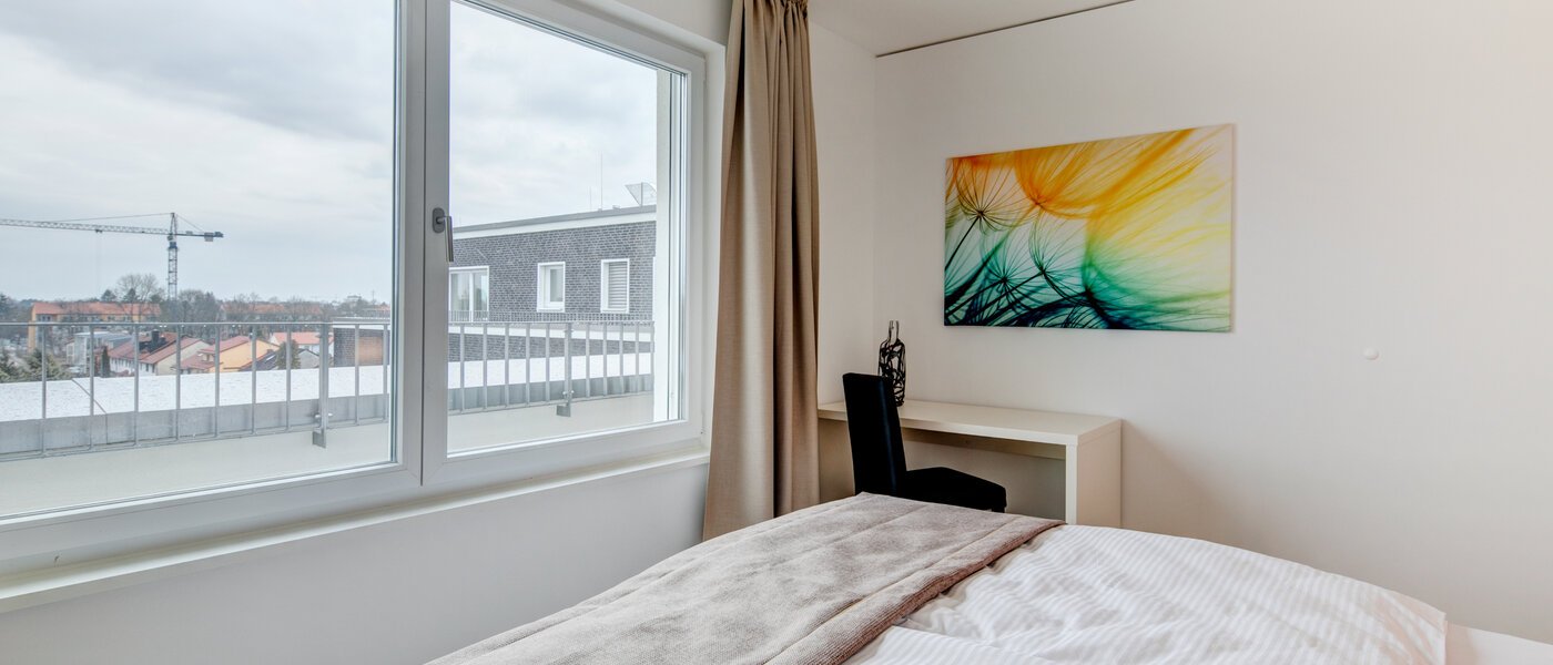 roof terrace apartment München Am Hart 02 sleeping area 10440