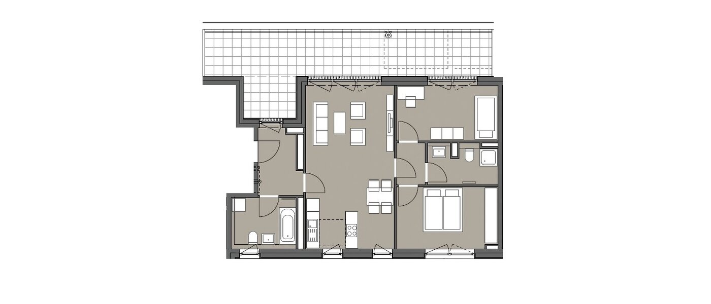 roof terrace apartment München Am Hart 01 floor plan 10440