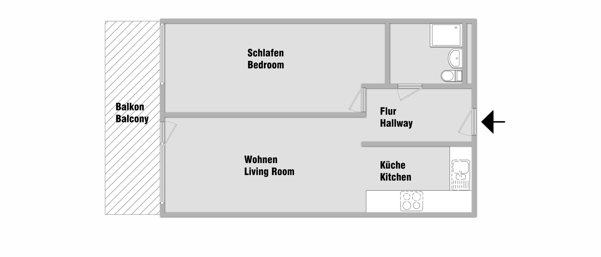 apartment München Schwabing-Nord (zw. Leopoldstraße & Englischen Garten) 01 floor plan 10547
