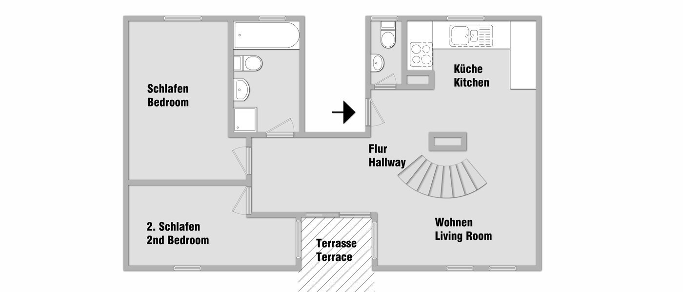 attic apartment München Obersendling 01 floor plan 10566