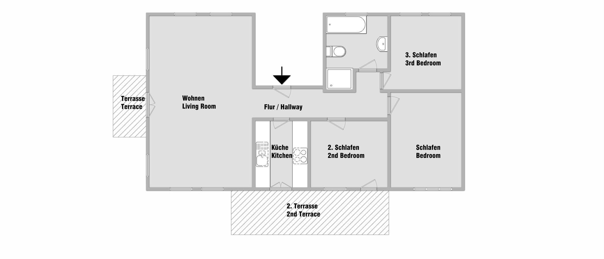 roof terrace apartment München Bogenhausen 01 floor plan 10781