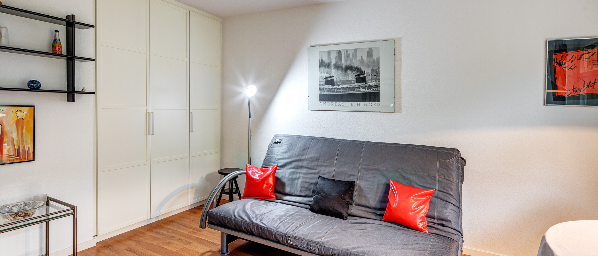 studio München Schwabing (links der Leopoldstraße) 01 sleeping area 1095
